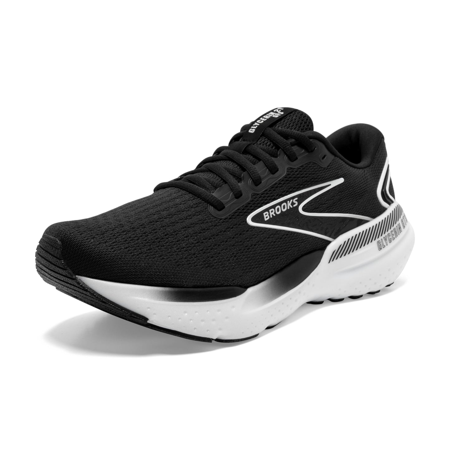 Brooks Women’s Glycerin GTS 21 Supportive Running Shoe - Black/Grey/White - 10 Wide