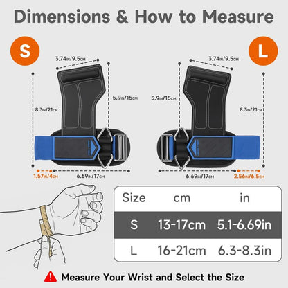 MOST GRIP Non-Slip Gym Wrist Sraps for Weightlifting, Double Rubber Weight Lifting Straps with D Rings for Cable Machine Workout, Wrist Wraps with Cushion Wrist Loop for Men Women Deadlift