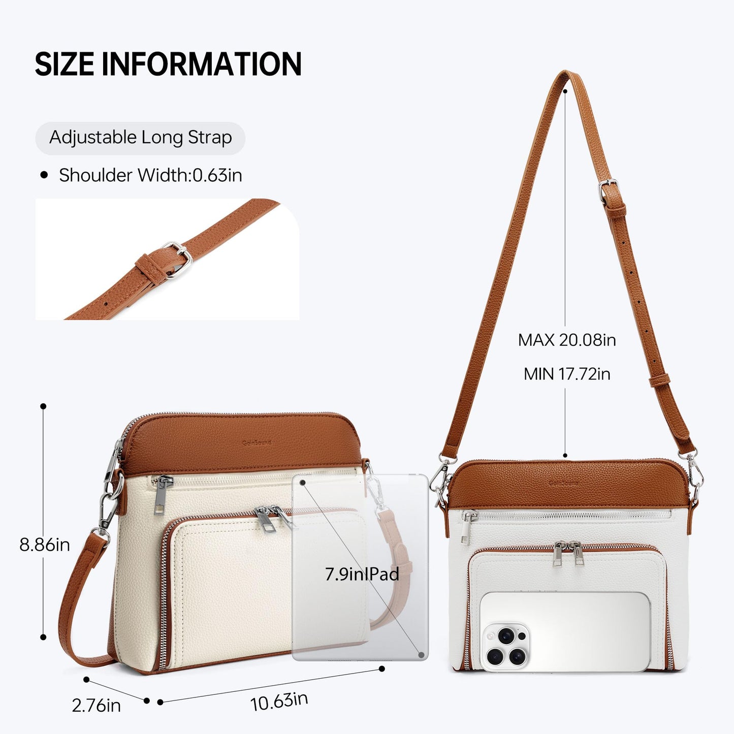 Goinsound Crossbody Purses for Women Small Crossbody Bags for Women with Built in RFID Wallet