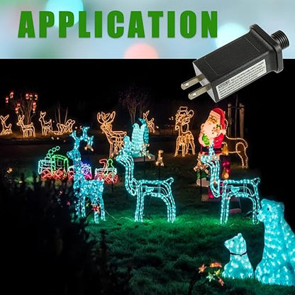 12V 15W LED Transformer Replacement Class 2 Power Supply for Christmas String Light Inflatable Decorations LED Controller IP44 Waterproof Low Voltage