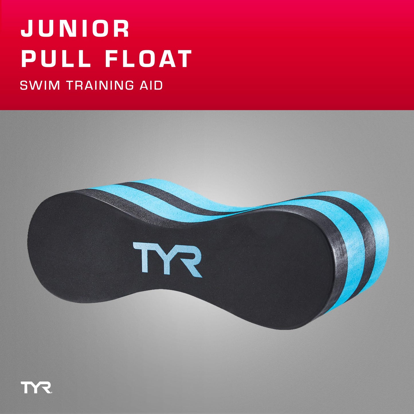 TYR Junior Pull Float - Pull Buoy Leg Float for Swim Training - Isolates Legs for Upper Body Strength and Technique - Swimming Exercise Equipment for Children, Young Adults