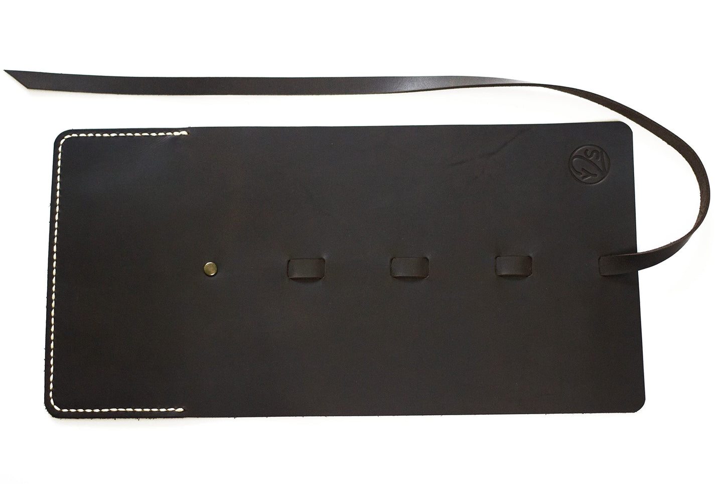 Leather Cord Organizer Wrap for Cables - Brown