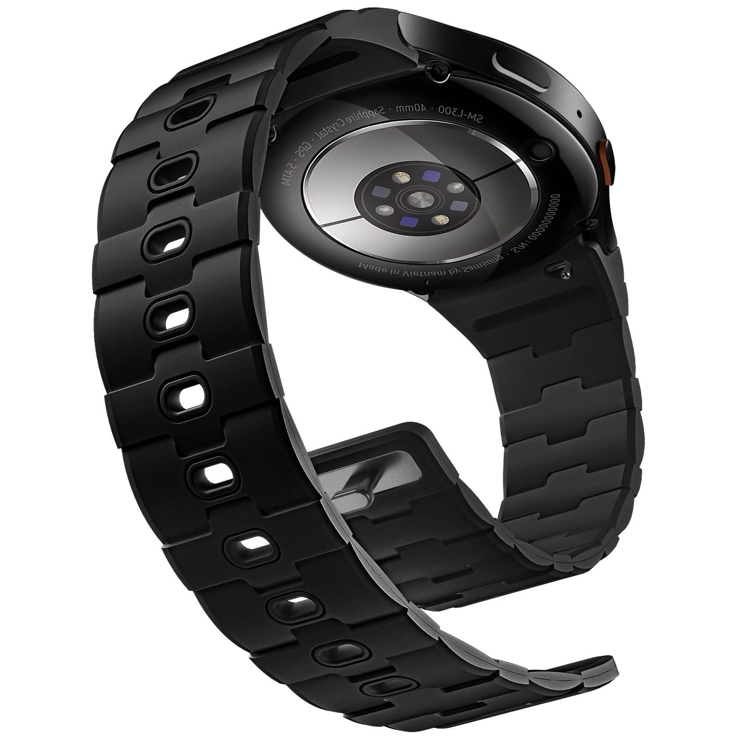 Bandletic Magnetic Silicone Band Compatible with Samsung Galaxy Watch 7 6 5 4 FE 40mm 44mm/for Galaxy Watch 6 4 Classic 43mm 47mm 42mm 46mm/Watch 5 Pro 45mm, 20mm No Gap Strap for Men Women, Black