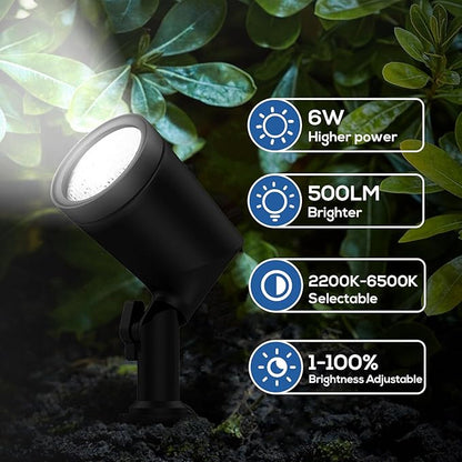 ZYAN 16 Pack Landscape Spotlights with Power Supply, 4.5W 600lm per Light, 2700K Warm White
