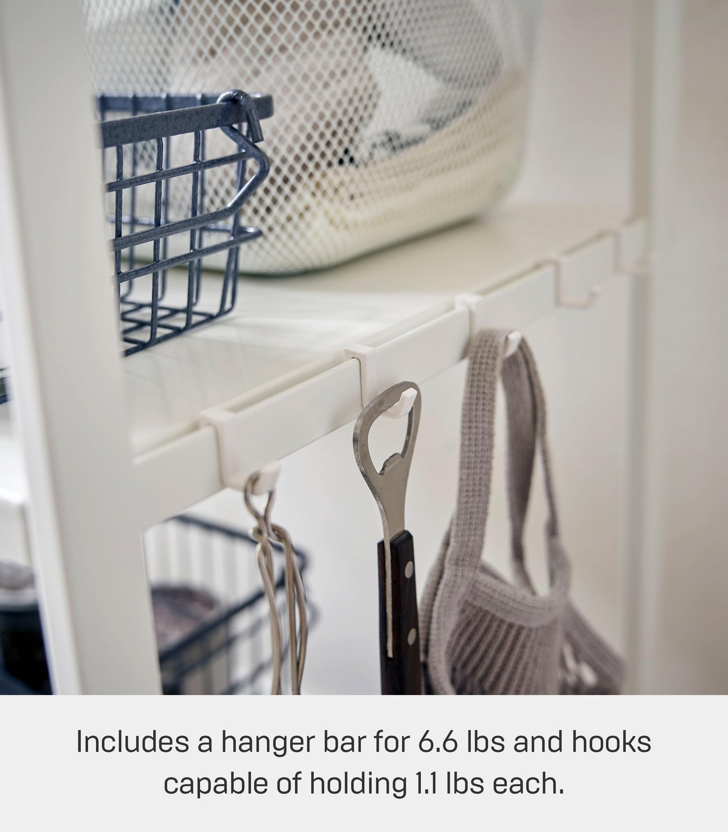 Yamazaki Home Kitchen Appliance 3 tier Storage Rack-Standing Organizer Shelves, One Size, Black