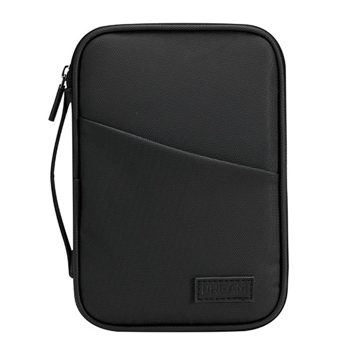 Higoney Waterproof Passport Holder, RFID Blocking Wallet, Portable Travel Document Organizer for Men & Women, Travel Essentials (Black)