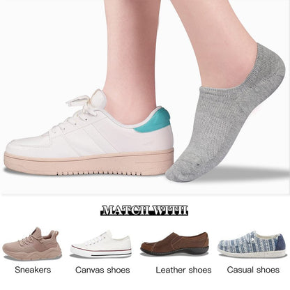 Heatuff No Show Socks Womens Cotton Low Cut Non Slip Casual Socks Invisible Flat Boat Liner Socks (6/9 Pairs)