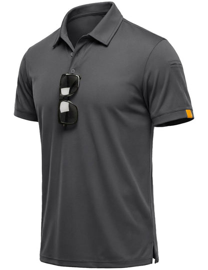 MAGCOMSEN Mens Golf Shirt Short Sleeve Dry Fit Collared Moisture Wicking Work Shirts Casual Stylish Performance Business Polos