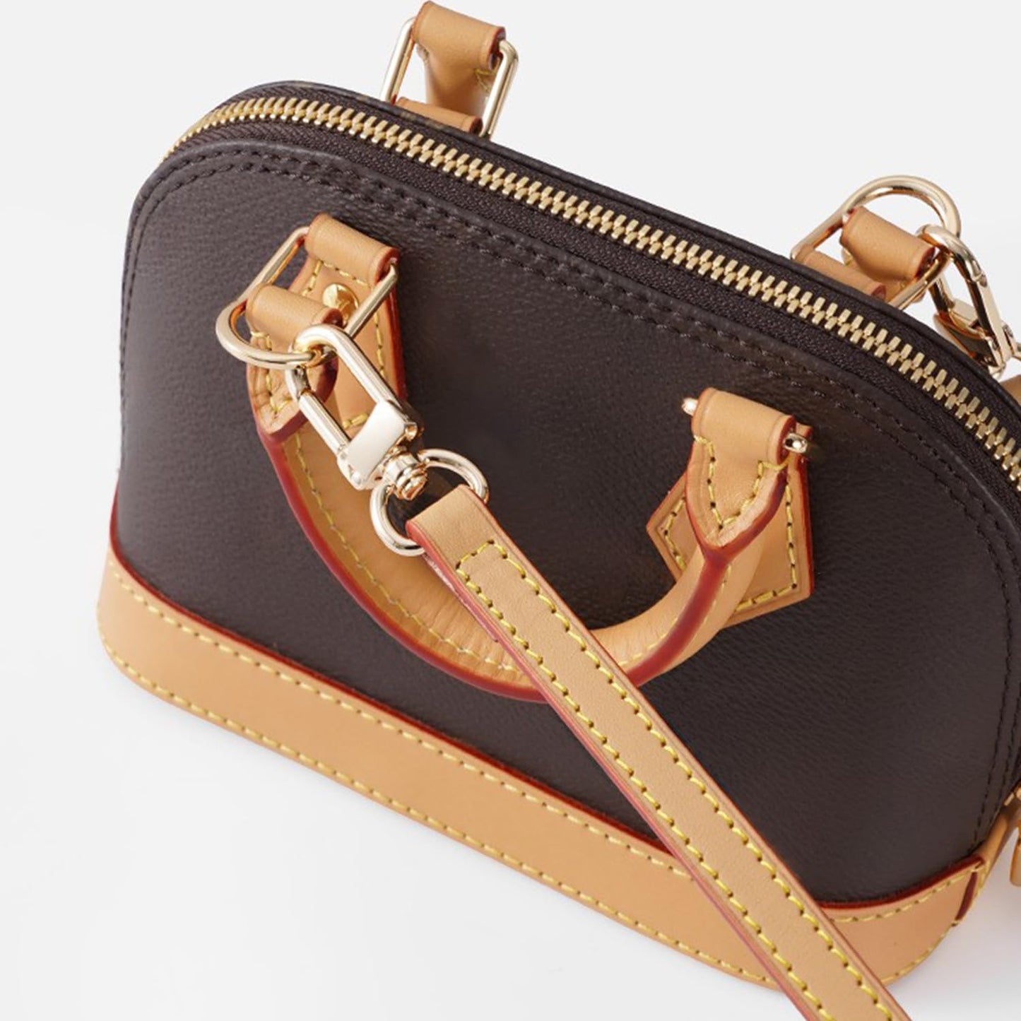 BEUDW Vachetta Leather Crossbody Strap for SPEEDY L V Handbag Replacement Shoulder Strap