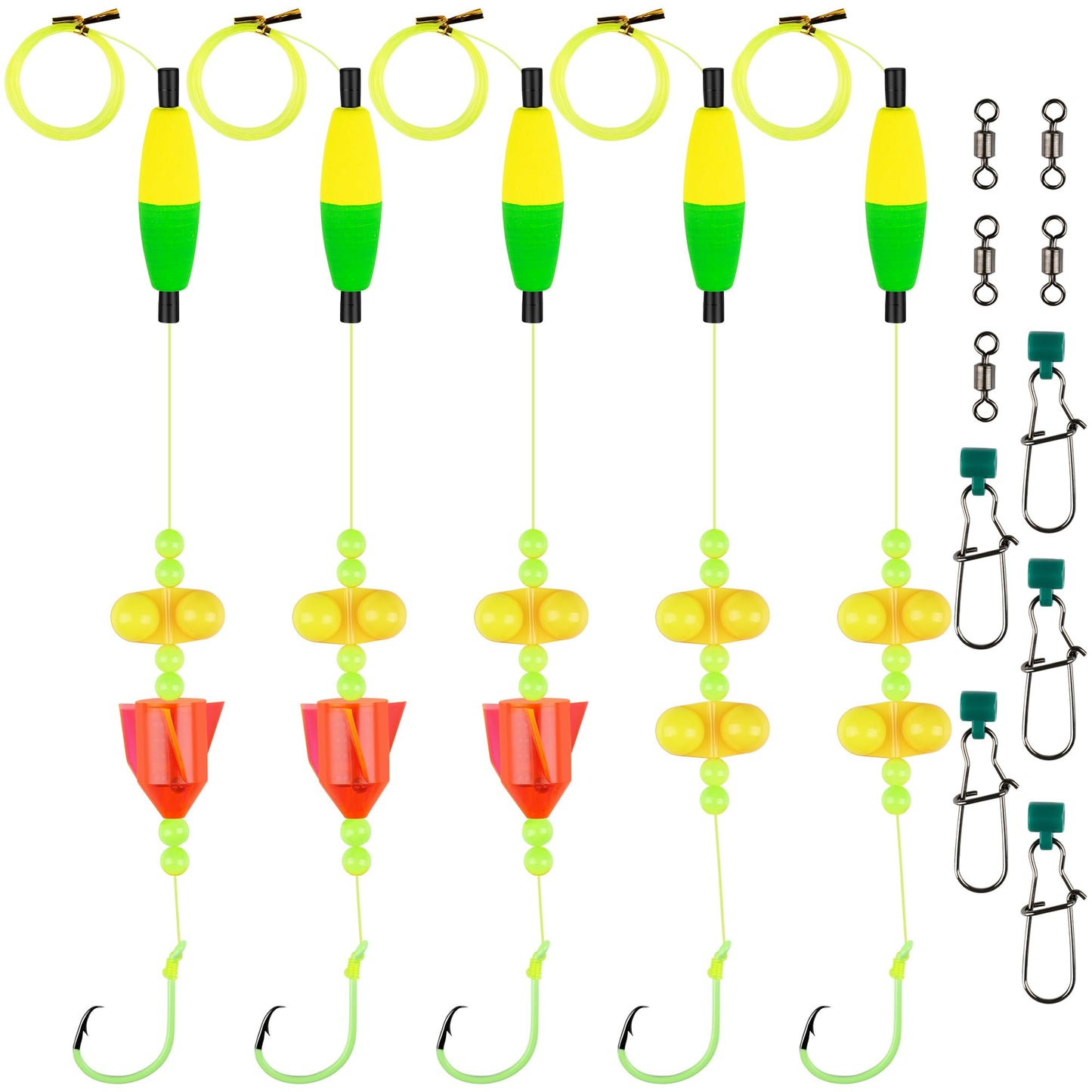 Bombrooster 5Pcs Santee Catfish Rig Set, Float Rig for Freshwater Fishing