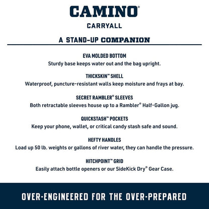 YETI Camino 20 Carryall with Internal Dividers, All-Purpose Utility Bag, Navy