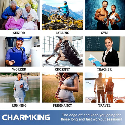 CHARMKING Compression Socks for Women & Men (8 Pairs) 15-20 mmHg Graduated Copper Support Calf Socks are Best for Pregnant, Nurses - Boost Performance, Circulation, Knee High Wide Calf(S/M, Multi 06)