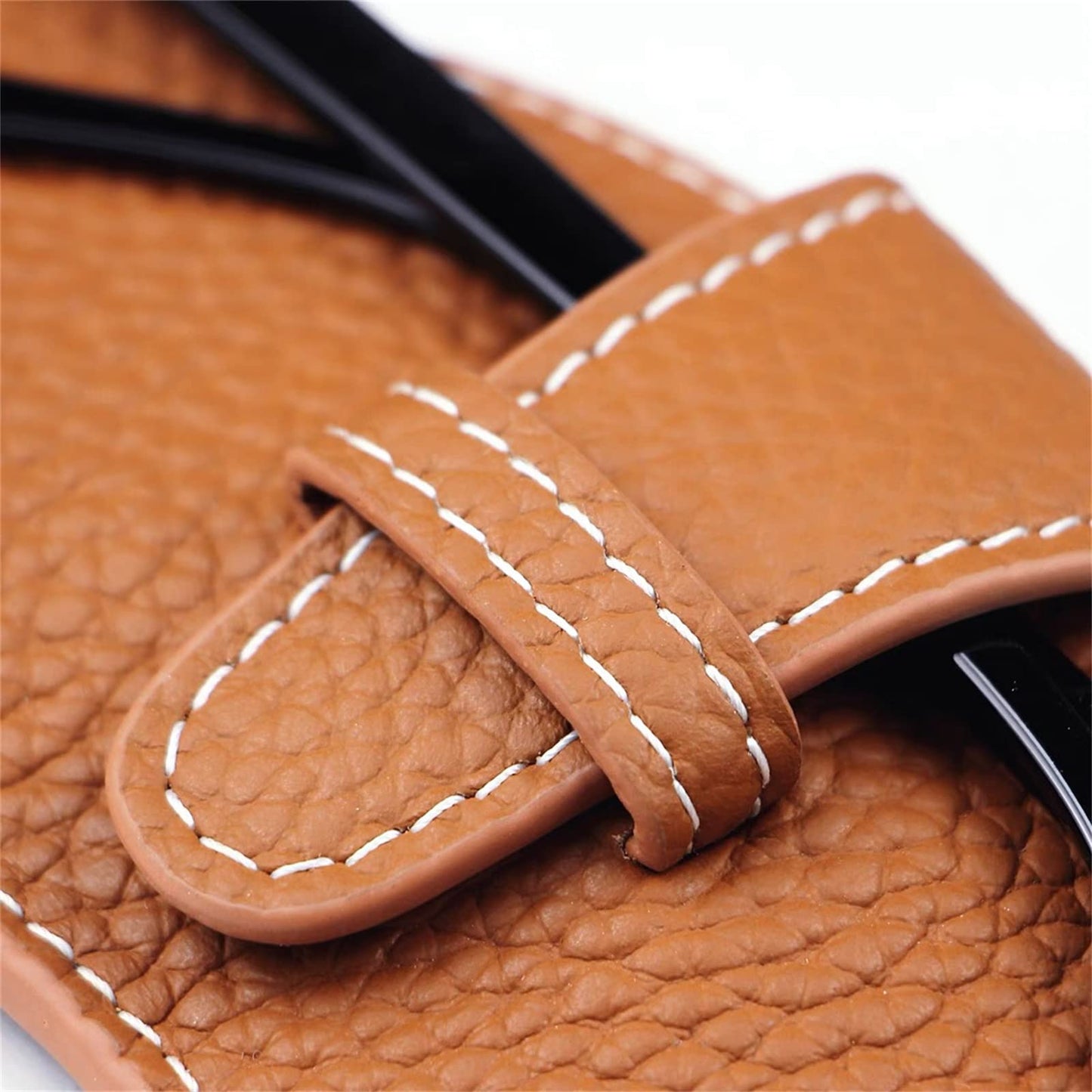 YUANYU Leather Glasses Case Holder Portable Slim Sunglasses Pouch Soft Eyeglasses Bag Eyewear Sleeve For Women Men Lightweight (Brown)