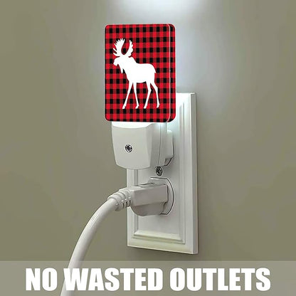 Red Moose Dusk to Dawn Night Light, Auto Sensor Lamp Home Indoor Stairway Kitchen Corridor, Night Lights Plug into Wall Decor, Boys Girls Women Men Room Gifts