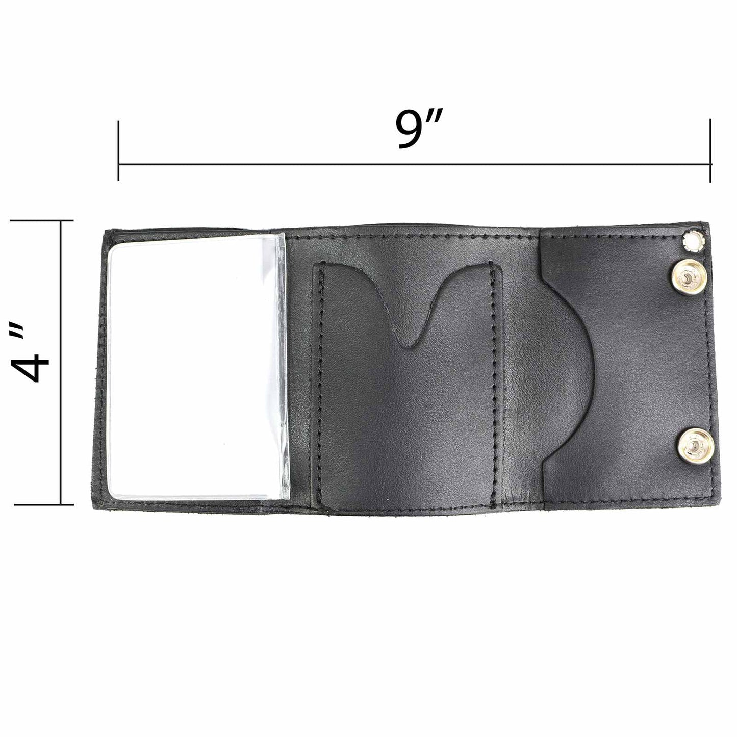 Milwaukee Leather Men's Genuine Leather Tri-Fold Biker Wallet w/Anti-Theft Stainless Steel Chain - 4 Inch