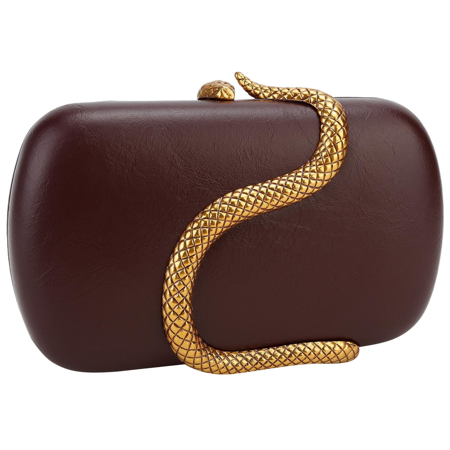 Evening Clutch Purse for Women Small Handbag PU Leather Clutch Handbag Shoulder Bag for Wedding Formal Party (Burgundy)