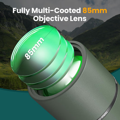 Koolpte 25-75x85 ED Spotting Scope for Target Shooting, Green