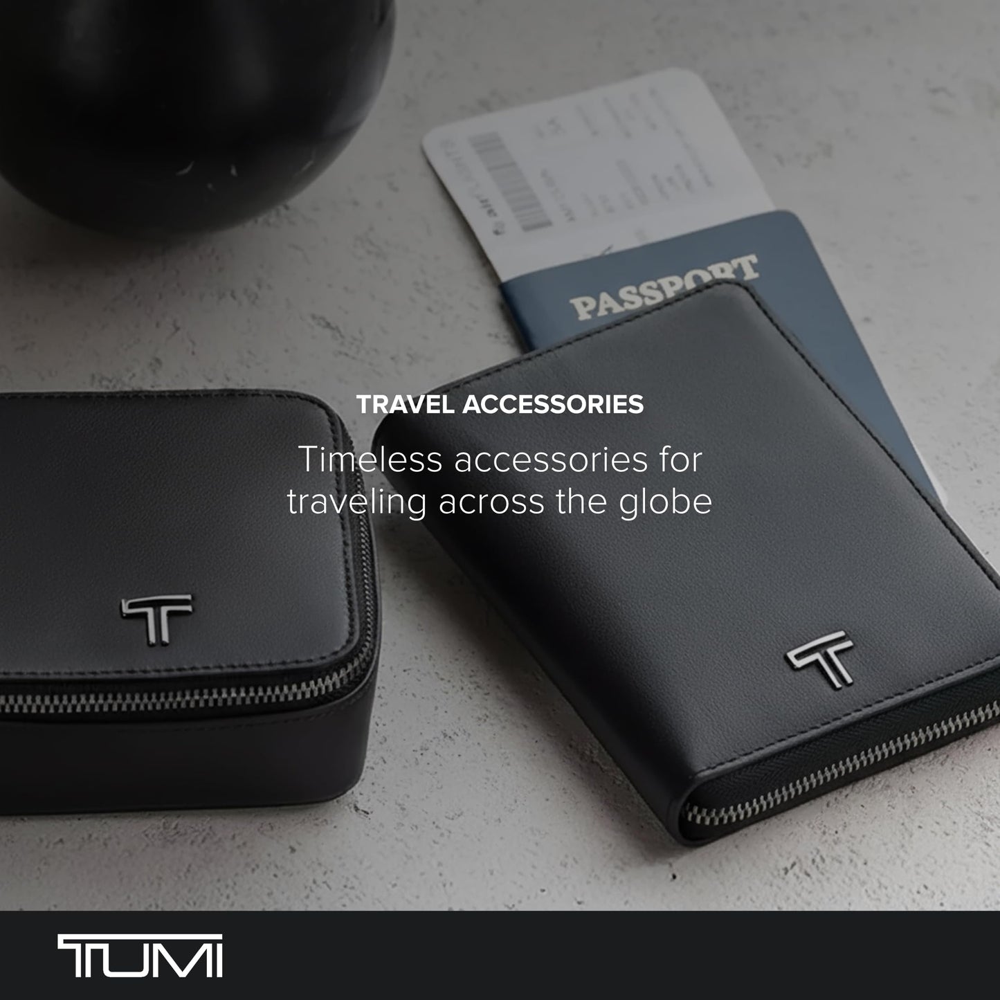TUMI - Travel Accessories Cigar Case - Keep up to 3 Cigars Fresh - Spanish Cedarwood Interior - Black