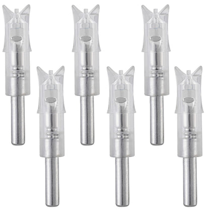 KEAUP 6PCS Lighted Nocks for Crossbow .300/7.62mm Inside Diameter Lighted Arrow Nocks for Archery Hunting (Strobe)