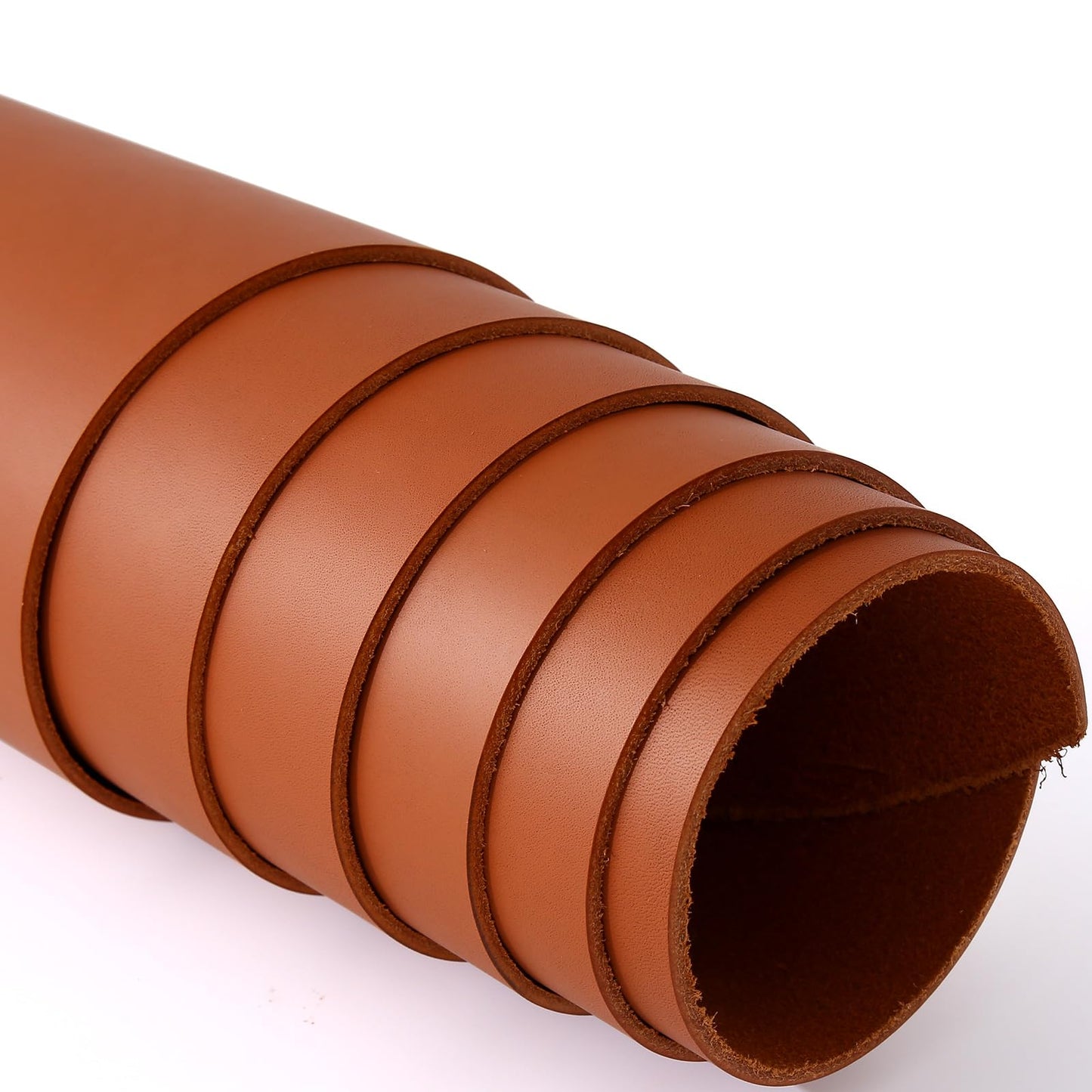 Large Size 16"x70" Leather, Cowhide Veg Tan Leather for Leather Belt Bag Strap Craft Shoe Making Wallet, 2.5mm Thick Full Penetration Dyeing Brown