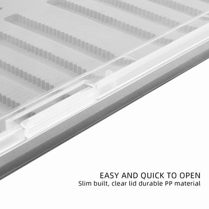 SF Collection Fly Boxes Clear Fly Fishing Box Extra Large Capacity Fishing Competition Hook Tackle Ice Fishing Jig Head Boxes, Slit Foam 2 Pack Size A4