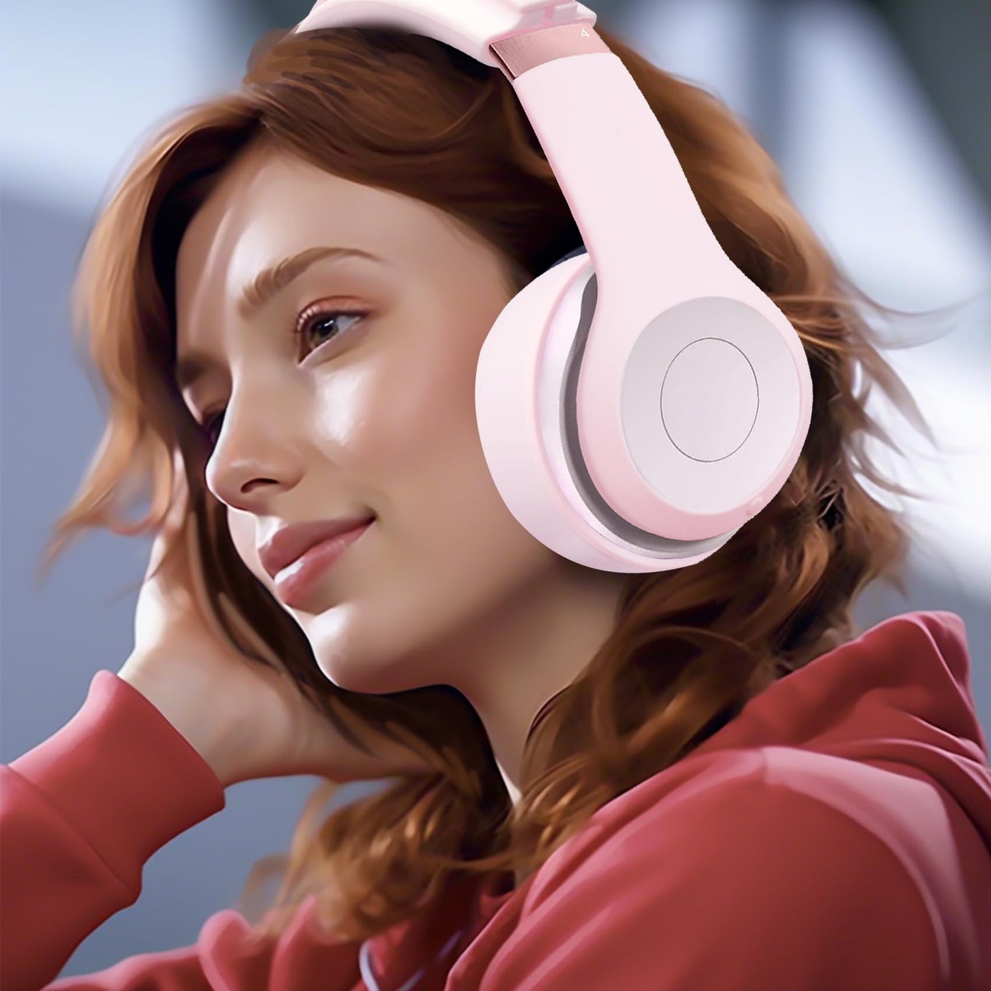 【3 in 1】 Solo 4 Silicone Case Cover Set,Anti-Scratch Ear Pad/Shell/Headband Cover for Beats Solo 4 Headphone,Soft Silicone Protector Accessorie(Pink)