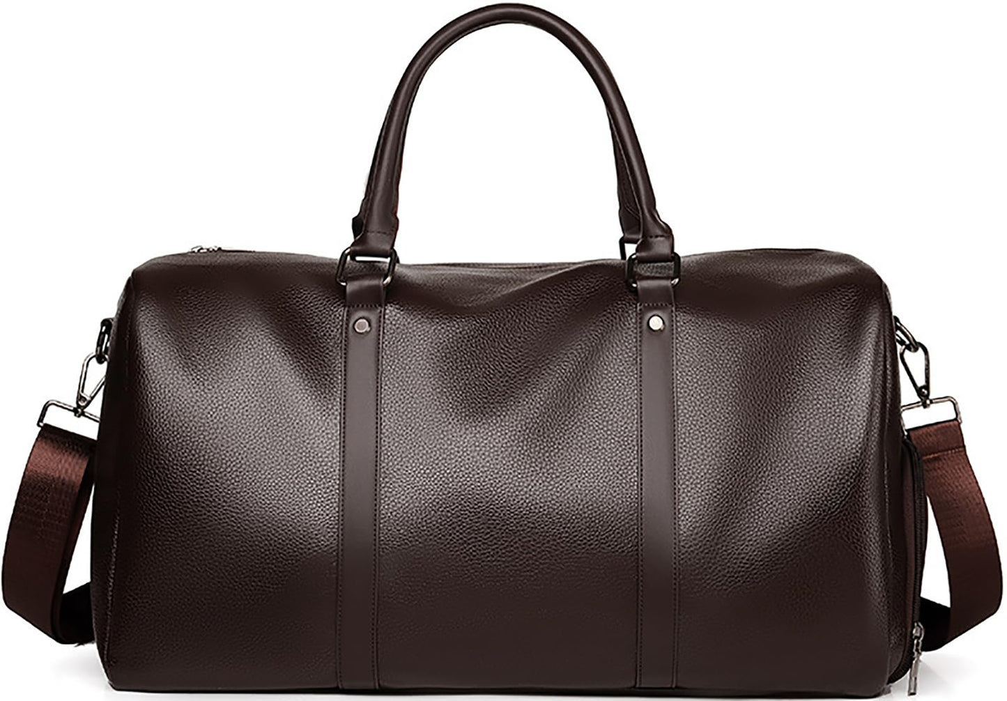 Leather Travel Duffle Bag for Men, Carry On Weekender Overnight Bags for Business Sports Gym (Brown1)