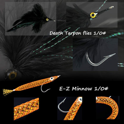 M MAXIMUMCATCH Maxcatch Predator Saltwater Fishing Rod: 9ft, 4-Piece, 8/9/10/12 Weight (Saltwater Predator Fishing Combo, 9' 10wt 4 Pieces)