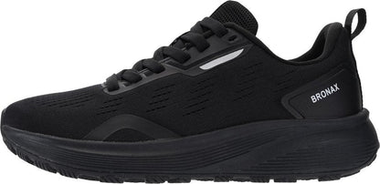 BRONAX Wide Toe Box Shoes for Men Lightweight Road Running Training Cushioning Athletics Sneakers Size 10w Lace up Breathable Walking Gym Sports Footwear All Black 44