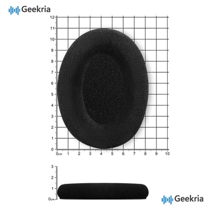 Geekria Comfort Velour Replacement Ear Pads Compatible with Sennheiser Game ONE, PC360, PC363D, PC373D Headphones Ear Cushions, Repair Parts with Video Guide (Black)