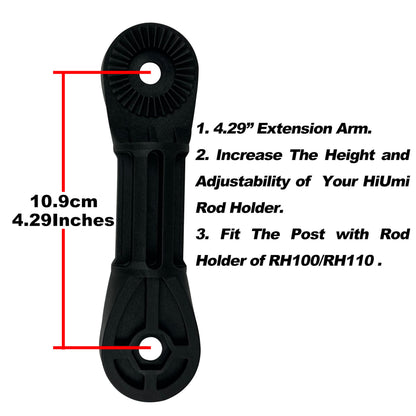 2 Pack Fishing Rod Holder with Track Mount Universal T-Shaped Screw Mounted on Rail for Kayak, Canoe, Fishing Boat (2Pack Extender Rod Holder)