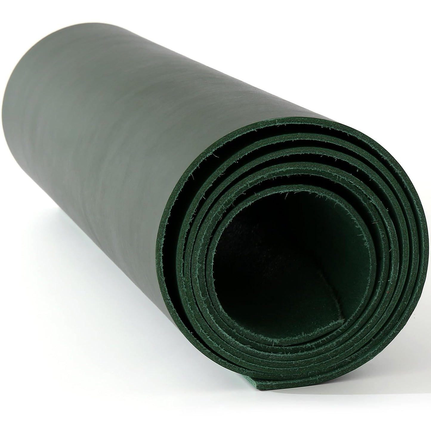 Large Size 17"x70" Leather, Cowhide Veg Tan Leather for Leather Belt Bag Strap Craft Shoe Making Wallet, 2.5mm Thick Full Penetration Dyeing Dark Green
