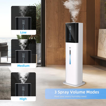 Humidifiers for Bedroom, 2.11Gal 8L Quiet Humidifiers for Large Room with Timer, 360°Nozzle, 3 Speed Ultrasonic Cool Mist Humidifier with Humidistat for Baby Home Adults Plants