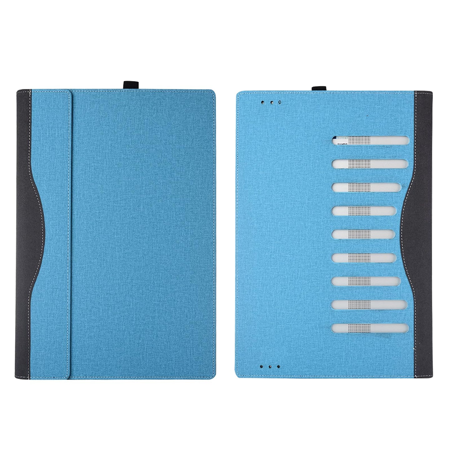 RUNMEIJIA Laptop Cover Case for Dell Latitude 5550/5540/5530/5520 2021~2024[not Compatible with Any Other Model] .2-in-1 PU Leather Detachable Notebook Sleeve Computer Bag Protective (Light Blue)
