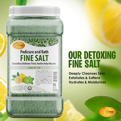 SPA REDI - Detox Foot Soak Pedicure and Bath Fine Salt, Lavender and Wildflower, 128 Oz - Made with Dead Sea Salts, Argan Oil, Coconut Oil, and Essential Oil, Hydrates, Softens and Moisturizes