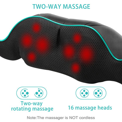 AERLANG Fathers Day Dad Gifts Neck Massger,Shiatsu Neck and Back Massager with Heating Neck and Shoulder Massager Deep Kneading Pillow for Massage Home Office Car Use Gifts for Women Men Dad Mom