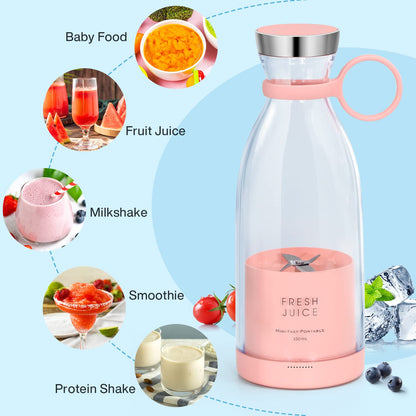 MIAOKE Portable Blender,Fashion Portable Blender for Shakes and Smoothies 11.8 Oz,Magnetic USB Fast Charging Mini Mixer Bottle,Take It for Traveling, Outdoor, Gym, Office, Cars, Gift -PK