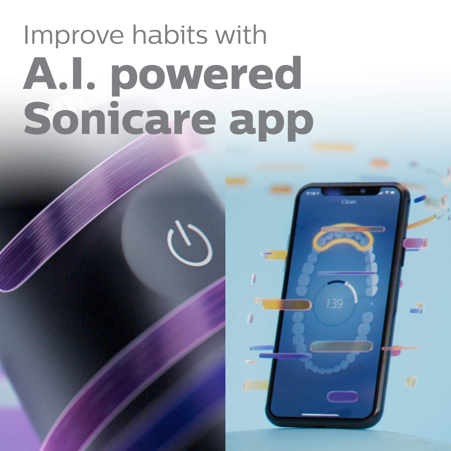 Philips Sonicare DiamondClean 9900 Prestige Electric Toothbrush - with SenseIQ Technology and Advanced AI App, 5 Brushing Modes, 3 Intensity Levels, Charging Travel Case,Midnight Blue, Model HX9990/12