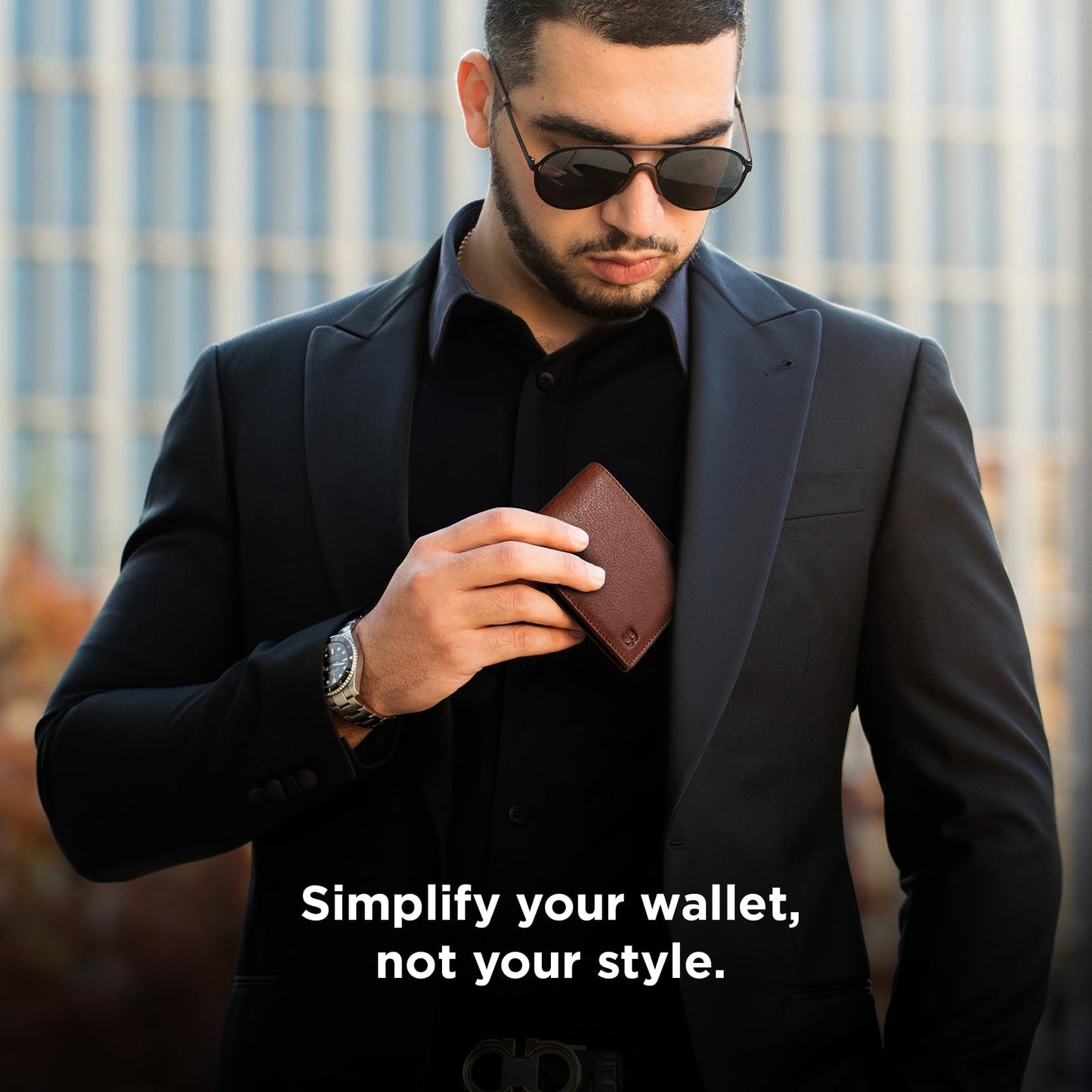 Full Grain Leather Wallet for Men | RFID Blocking | Extra Capacity Bifold Wallet with ID Windows | Ultra Strong Stitching | Slim Billfold with 13 Card Slots | Gift for Him (California Desert Venture)