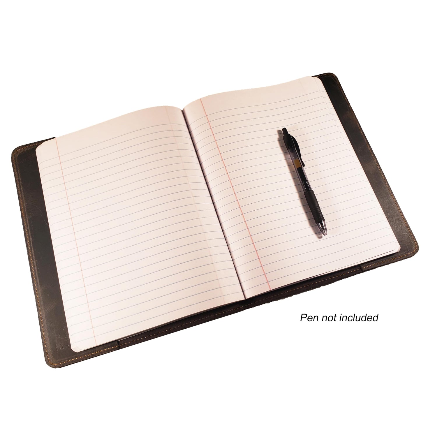 Rustic Ridge Refillable Leather Composition Notebook - Composition Notebook Cover - Leather Notebook Cover - Fits Moleskine XL 9.75" x 7.5" (Vintage Black)