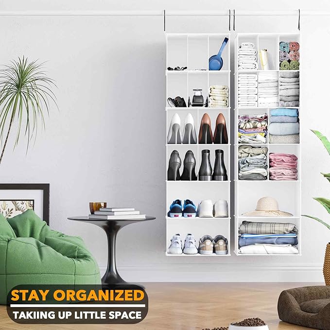 SpaceAid 2 Pack Hanging Closet Organizer and Storage