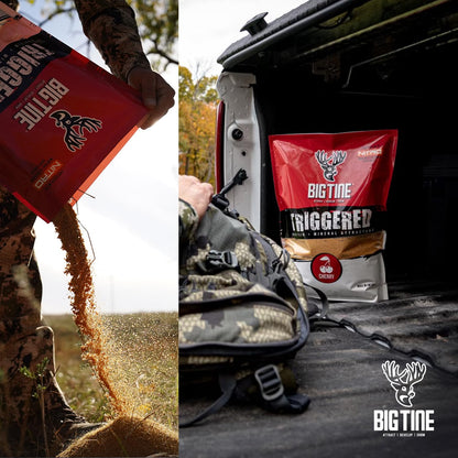 Big Tine Triggered Protein and Mineral Deer Attractant, Cherry Flavor, 5 lbs Bag, Great Addition to Wildlife Feed, Long Lasting Scent, Packed with Vitamins and Minerals
