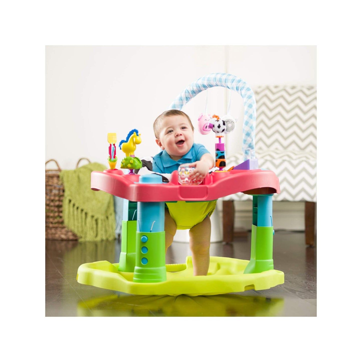Evenflo Exersaucer Moovin & Groovin Activity Center, 25x30x30 Inch (Pack of 1)