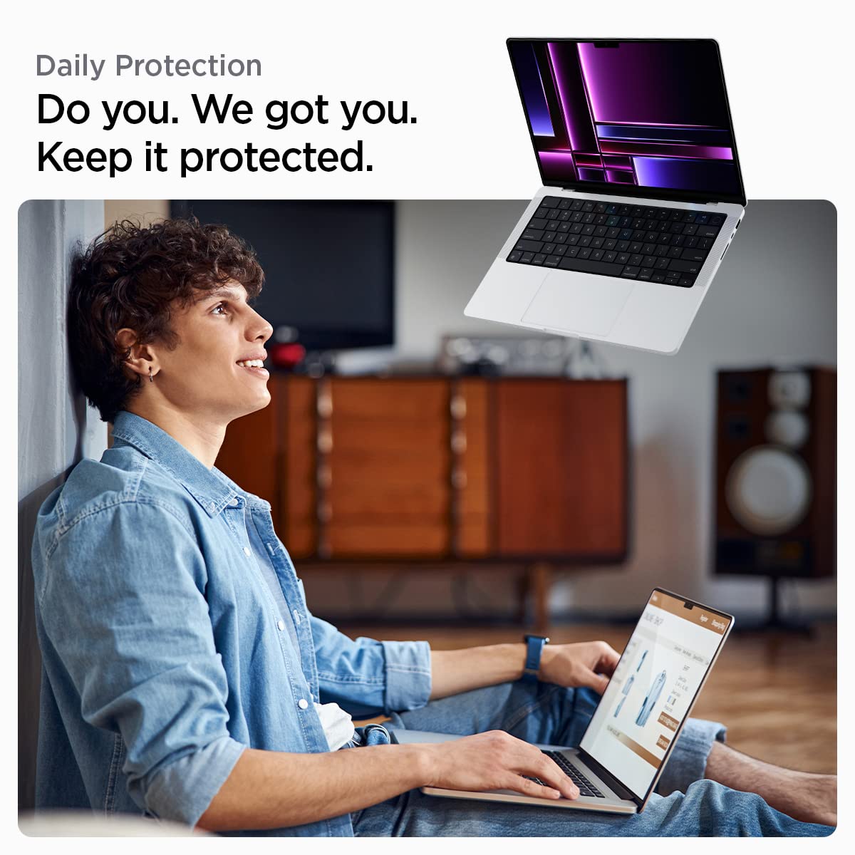 Spigen Tempered Glass Screen Protector [GlasTR Slim] Designed for MacBook Pro 16 inch (M4 Pro / M4 Pro Max / M3 series / M2 series / M1 series)