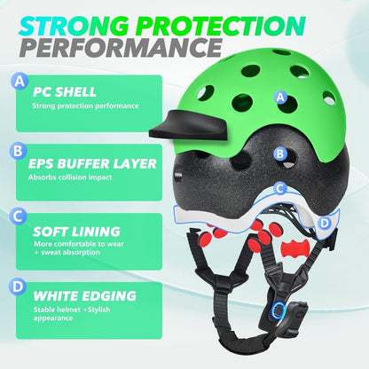 Wemfg Kids Bike Helmet for 5-8-14 Magnetic Buckle Skateboard Helmet for Boys Girls Child Youth Adjustable Lightweight Ventilation and Multi-Sports Scooter Cycling Roller Balance