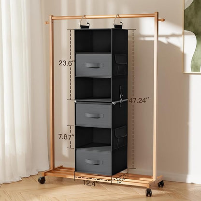 Pipishell 6-Shelf Hanging Closet Organizer