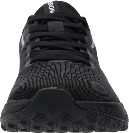 BRONAX Wide Toe Box Shoes for Men Lightweight Road Running Training Cushioning Athletics Sneakers Size 10w Lace up Breathable Walking Gym Sports Footwear All Black 44