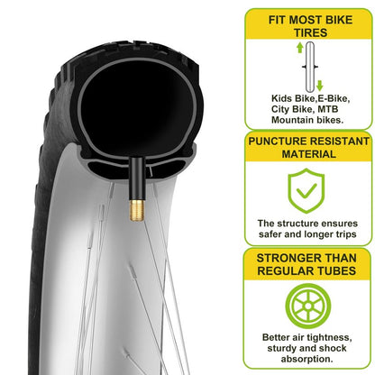 2-Pack Bike Inner Tube for 24 X 1.75/1.95/2.10/2.125", Premium 24x1.95 Bicycle Tube with 32 mm Schrader Valve 2PCS Levers, 24x2.125 Tube Compatible with Road/MTB/Kids Bike by Hydencamm (2 of One Size)