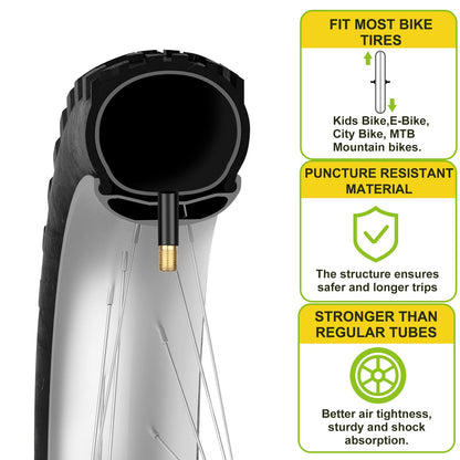 Hydencamm 4 Pack 26x3 Bike Tube, 26 X 3.0/3.50 Bicycle Tube 32mm AV Schrader Valve with 2 Tire Levers, Butyl 26x3 Bike Tire Tube Compatible with 26X3.0 26 X 3.5 for EBike/Electric/Mountain Bike
