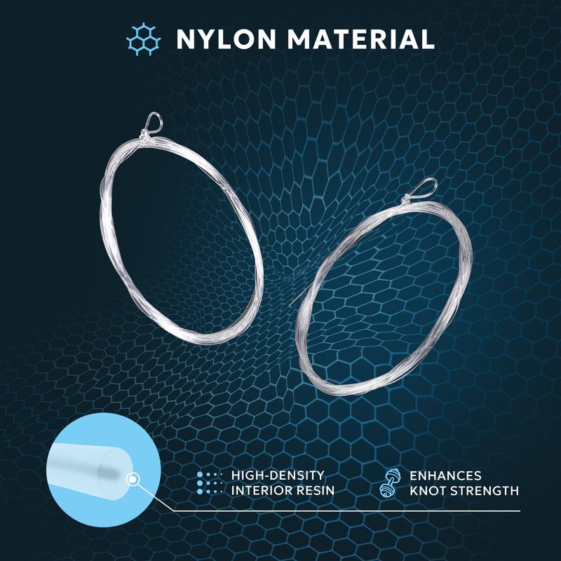 SF 10FT 30lb Pre-Tied Loop Saltwater Tapered Leader Fly Fishing Low Visibility High Strength Clear Nylon for Saltwater Bonefish Permit